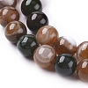 Natural Striped Agate/Banded Agate Beads Strands G-G582-6mm-41-3