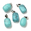 Synthetic Turquoise Pendants G-Z067-03P-03-2