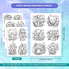 4 Sheets 11.6x8.2 Inch Stick and Stitch Embroidery Patterns DIY-WH0455-074-2