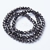 Electroplate Transparent Glass Beads Strands EGLA-A034-T10mm-UA08-2