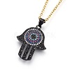304 Stainless Steel Pendant Necklaces NJEW-L150-02-2