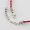 Trendy Braided Imitation Leather Necklace Making NJEW-S105-005-2