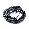 Natural Terahertz Stone Beads Strands G-G927-36-2