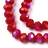 Electroplate Opaque Solid Color Glass Beads Strands EGLA-A034-P3mm-L21-2