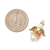 Pearlized Glass Pearl & Glass Pendants PALLOY-MZ00978-04-2