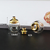 Transparent Glass Openable Perfume Bottle Pendants BOTT-PW0001-133A-03-1