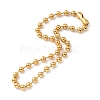Vacuum Plating 304 Stainless Steel Ball Chain Necklace & Bracelet Set STAS-D181-01G-02D-2