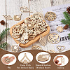 Elecrelive 100Pcs 10 Styles Undyed Natural Wooden Big Pendants WOOD-EL0001-03-5