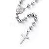 304 Stainless Steel Ball Chain Necklaces NJEW-G322-01P-3