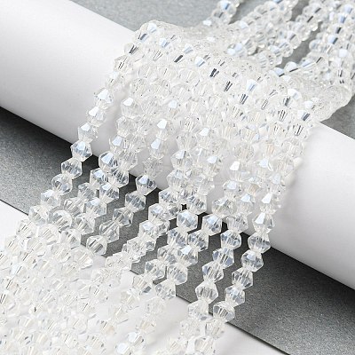Transparent Electroplate Glass Beads Strands LS-GLAA-F029-3mm-C13-1