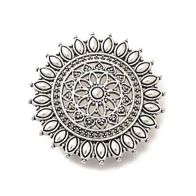 Tibetan Style Alloy Flower Multi-Strand Links PALLOY-D291-01AS-02-1