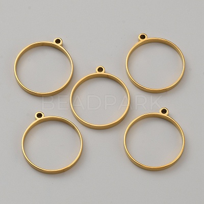 304 Stainless Steel Open Back Bezel Pendants STAS-WH0017-034-1