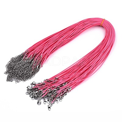Waxed Cotton Cord Necklace Making MAK-S034-022-1