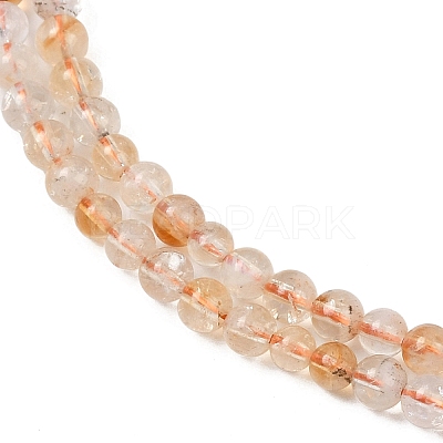Heated Natural Citrine Bead Strands G-P466-01B-01-1
