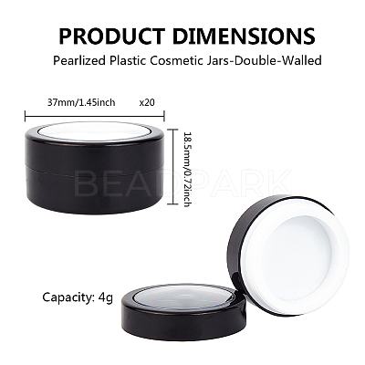 Plastic Cosmetics Cream Jar DIY-BC0001-98-1