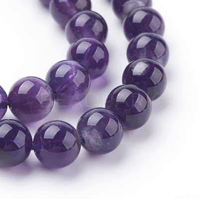Natural Amethyst Beads Strands G-G099-8mm-1-1