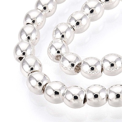 Electroplate Non-magnetic Synthetic Hematite Bead Strands G-Q466-3mm-02-1
