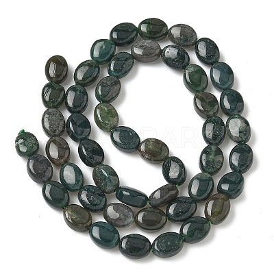 Natural Moss Agate Beads Strands G-Z006-A41-1