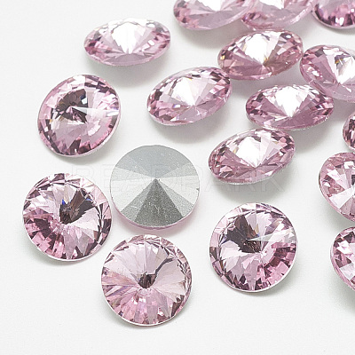 Pointed Back Glass Rhinestone Cabochons RGLA-T086-10mm-10-1