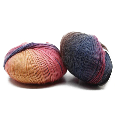 Rainbow Single-strand Dyed Thread Gradient Color Pure Wool Thread YCOR-PW0001-001H-1