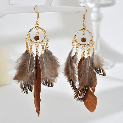 Alloy Feather Chandelier Earrings FS-WGC79E4-01-1