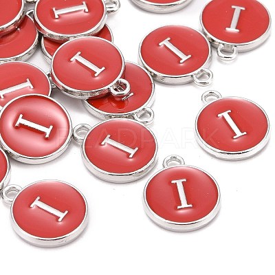 Platinum Plated Alloy Enamel Charms ENAM-S118-03I-P-1