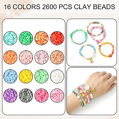 DIY Polymer Clay & Acrylic Beads Bracelets Making Kits DIY-YW0009-58-1
