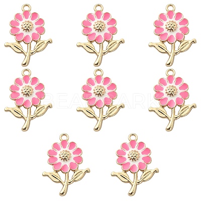 8Pcs Alloy Enamel Pendants ENAM-YW0002-31E-1