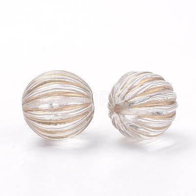 Plating Transparent Acrylic Beads PACR-Q115-60-12mm-1