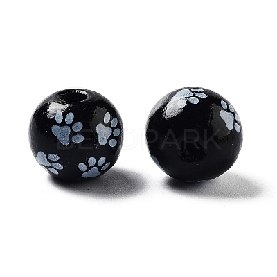 Dog Theme Wood Beads WOOD-M011-05A-02-1