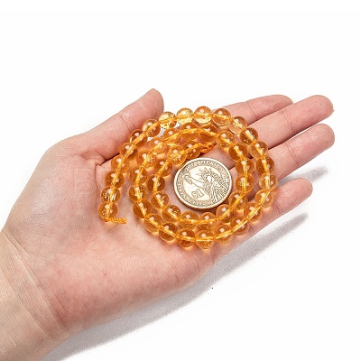 Natural Citrine Beads Strands G-E326-4mm-01-1