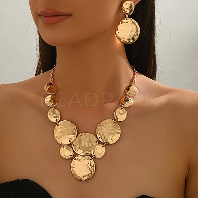 Alloy Pendant Necklaces & Stud Dangle Earrings Sets for Women FS-WG70423-01-1