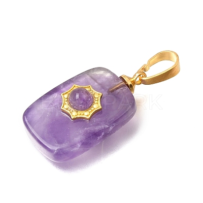 Natural Amethyst Pendants G-T151-02A-1