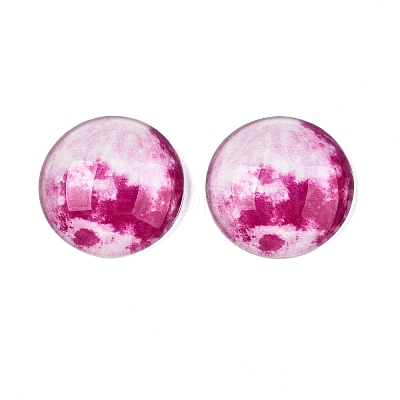 Fluorescent Glass Cabochons GGLA-T004-12G-1