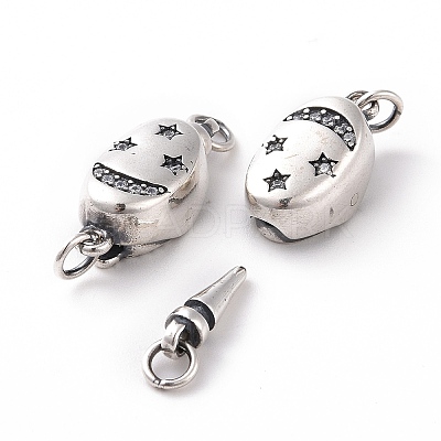 925 Sterling Silver Bayonet Clasps STER-D035-15AS-1