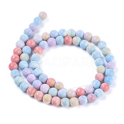 Natural Rainbow Alashan Agate Beads Strands G-G806-04-6mm-1