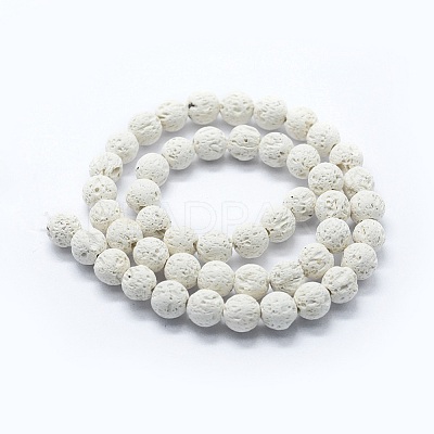 Synthetic Lava Rock Round Beads Strands G-E508-04-6mm-1-1