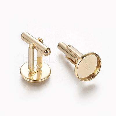 304 Stainless Steel Cufflinks Settings LS-STAS-E471-03D-G-1