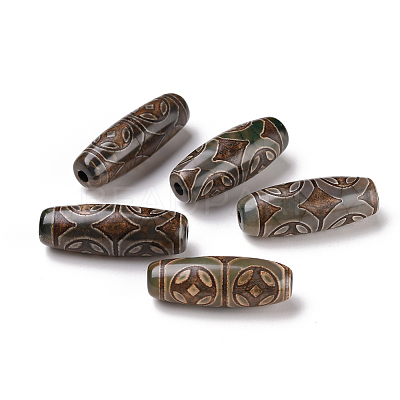 Tibetan Style dZi Beads TDZI-E004-31-1