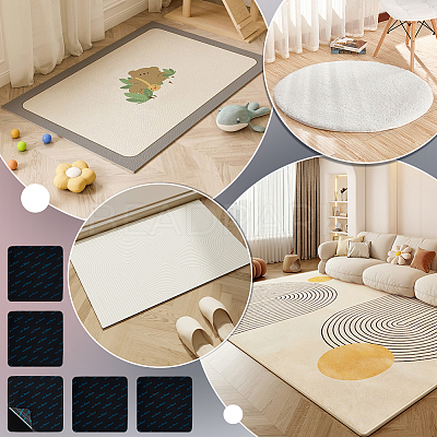 24Pcs Square Self-Adhesive PET Carpet Non-Slip Mat AJEW-BC0009-78-1