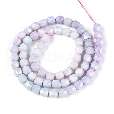 Anti-Tarnish Electroplate Glass Beads Strands GLAA-N057-6mm-05-1