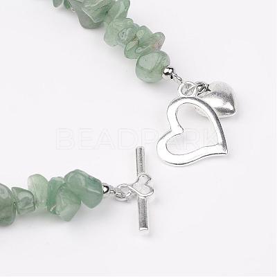 Natural Chip Gemstone Beaded Anklets AJEW-AN00153-1