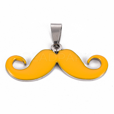201 Stainless Steel Enamel Pendants STAS-S110-075D-1