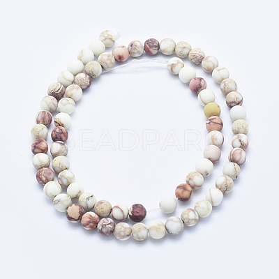 Natural Imperial Jasper Beads Strands X-G-A175C-6mm-01-1