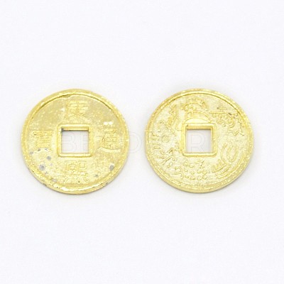 Feng Shui Chinoiserie Jewelry Findings Alloy Copper Cash Beads PALLOY-M018-01-1