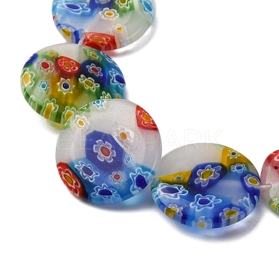 Handmade Millefiori Glass Beads Strands LK139-1