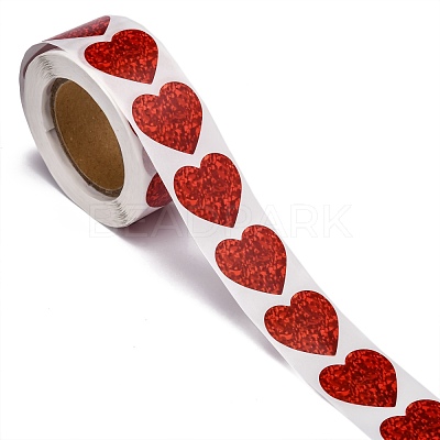 Heart Shaped Stickers Roll DIY-K027-A05-1
