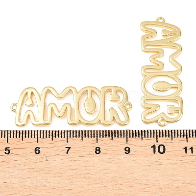 Brass Hollow Connector Charm KK-F931-28C-G-1