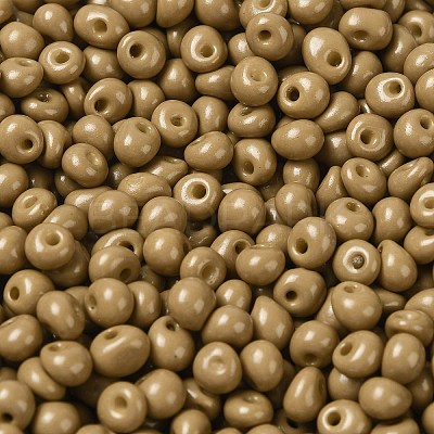 6/0 Opaque Baking Paint Glass Seed Beads SEED-M012-02A-16-1