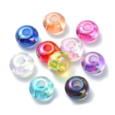 Transparent Acrylic European Beads X-OACR-E033-20-1